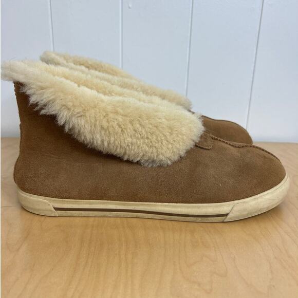 UGG Austrailia Women's Lexi Fold Over Shearling Lined Booties Size 10 - Picture 1 of 8